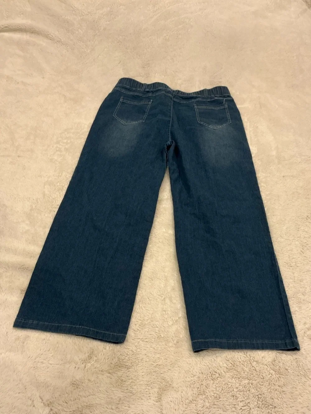 Wide Leg Dark Blue Women's Jeans